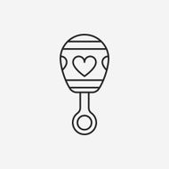 Baby rattle line icon N12