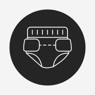 baby diaper line icon N5