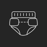 baby diaper line icon N6