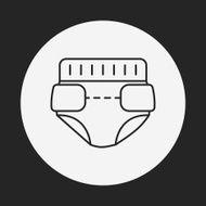 baby diaper line icon N7