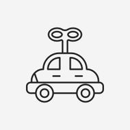 baby toy car line icon N8