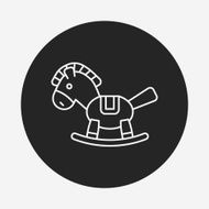 baby toy horse line icon N4
