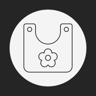Baby bib line icon N9