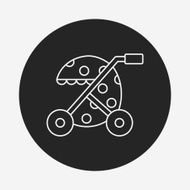 Baby carriages line icon N13