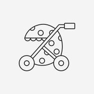 Baby carriages line icon N16