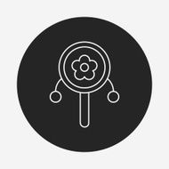 Baby rattle line icon N13