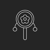 Baby rattle line icon N14