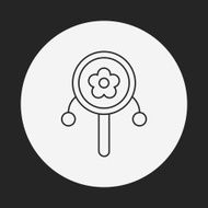 Baby rattle line icon N15