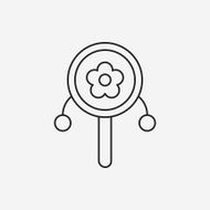 Baby rattle line icon N16