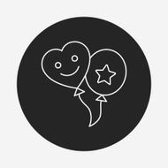 baby toy balloon line icon N5