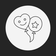 baby toy balloon line icon N7
