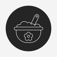 baby bowl line icon N5