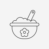 baby bowl line icon N8