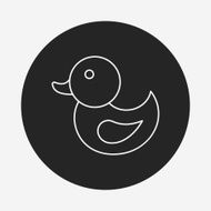 baby toy duck line icon N9