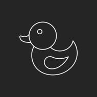 baby toy duck line icon N10