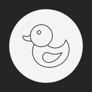 baby toy duck line icon N11