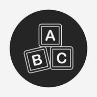 baby toy bricks line icon N21