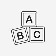 baby toy bricks line icon N24