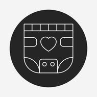 baby diaper line icon N8
