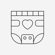 baby diaper line icon N11
