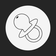 Baby pacifiers line icon N9