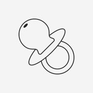 Baby pacifiers line icon N10