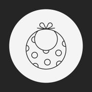 Baby bib line icon N13