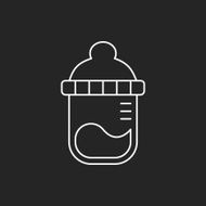 Feeding bottle line icon N10