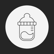 Feeding bottle line icon N11