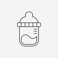 Feeding bottle line icon N12