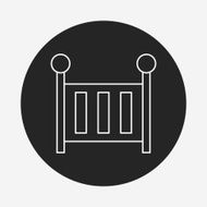 baby bed line icon N14