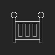 baby bed line icon N15
