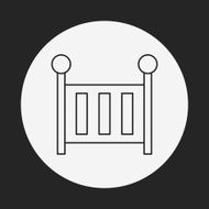 baby bed line icon N16