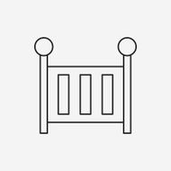 baby bed line icon N17