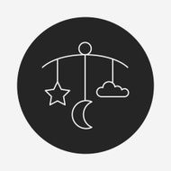baby hanging line icon N5