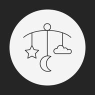 baby hanging line icon N7