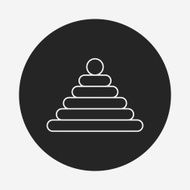baby toy bricks line icon N25
