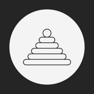 baby toy bricks line icon N27