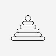 baby toy bricks line icon N28