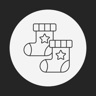 baby socks line icon N11