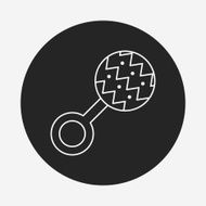Baby rattle line icon N17