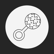 Baby rattle line icon N19