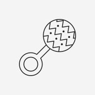 Baby rattle line icon N20