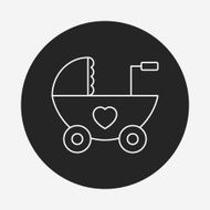 Baby carriages line icon N17