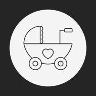 Baby carriages line icon N19