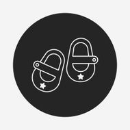 baby shoes line icon N5
