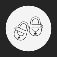 baby shoes line icon N6