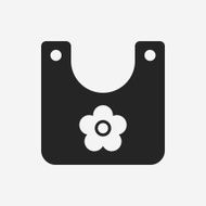 Baby bib icon N18