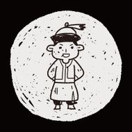 Chinese man doodle N10