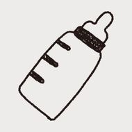 doodle baby milk bottle N3